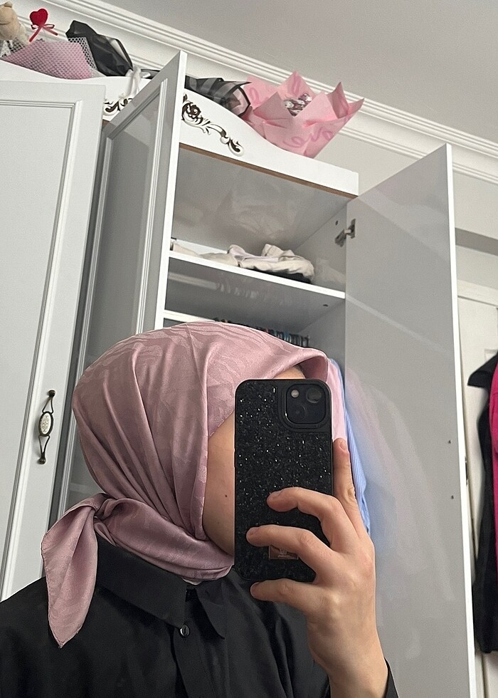 Pembe jakar eşarp - Görsel 3