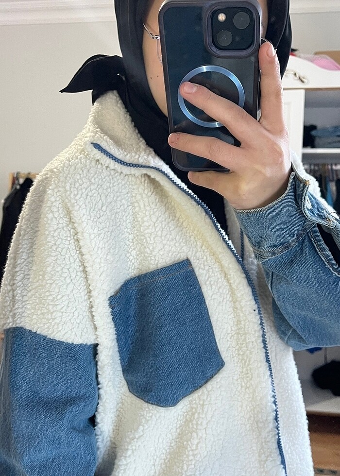 Kot ceketli hırka - Görsel 3