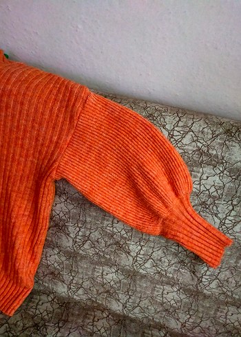 gri Kadın Boğazlı Triko Kazak - Görsel 5