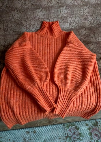 gri Kadın Boğazlı Triko Kazak - Görsel 2