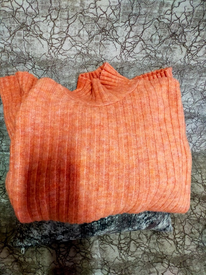 gri Kadın Boğazlı Triko Kazak - Görsel 3