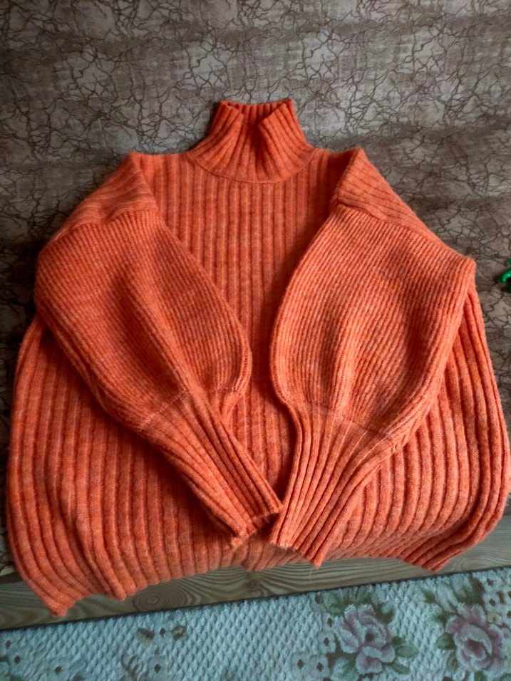 gri Kadın Boğazlı Triko Kazak - Görsel 2