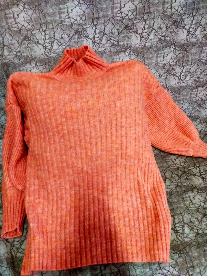 gri Kadın Boğazlı Triko Kazak - Görsel 4