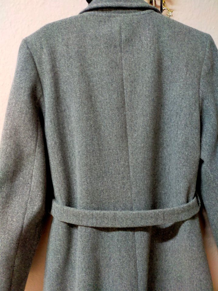 Gri Kuşaklı Uzun Kaban - Görsel 4