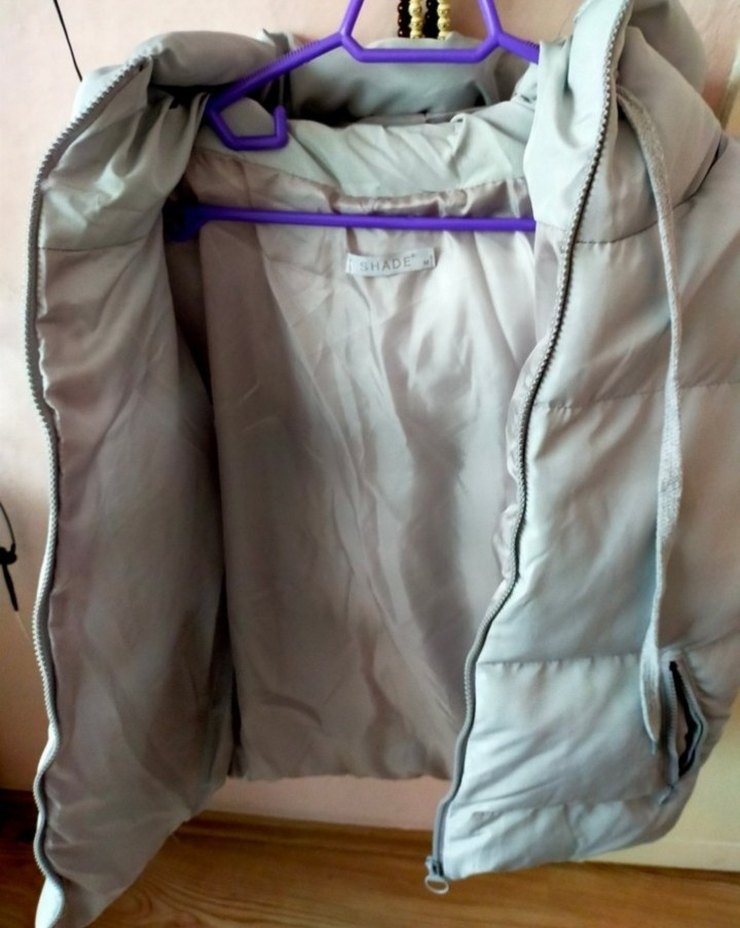 Düğmeli Gri Kadın Kışlık Mont - Görsel 3