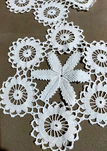 Beyaz Bohem El İşi Dantel Örtü - Görsel 4