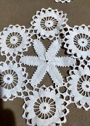 Beyaz Bohem El İşi Dantel Örtü - Görsel 3