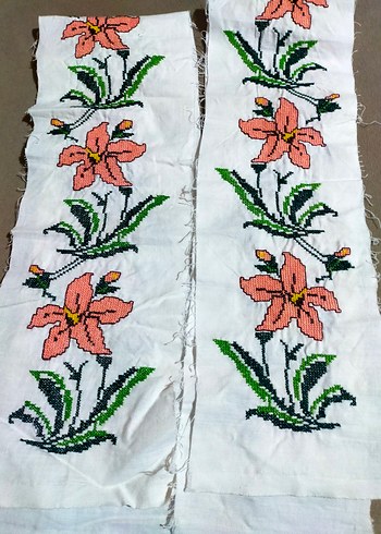 Çiçekli Bohem Nakış İşlemeli Kumaş - Görsel 5