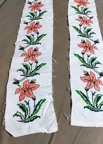 Çiçekli Bohem Nakış İşlemeli Kumaş - Görsel 3