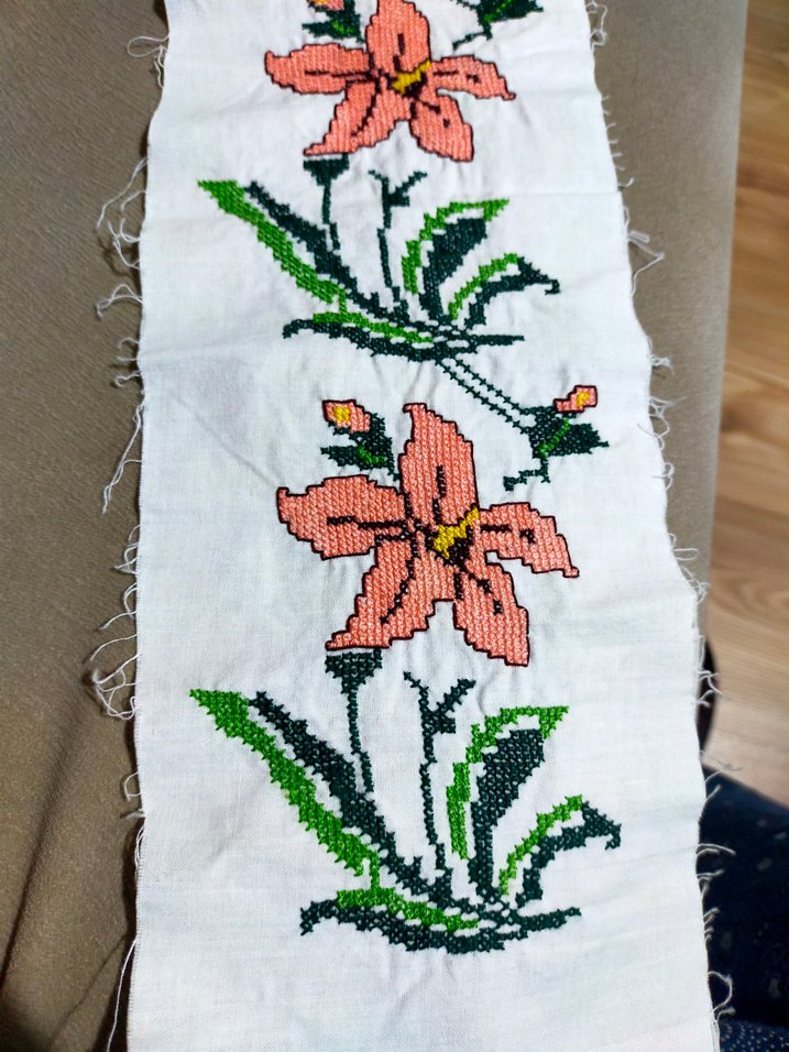 Çiçekli Bohem Nakış İşlemeli Kumaş - Görsel 4