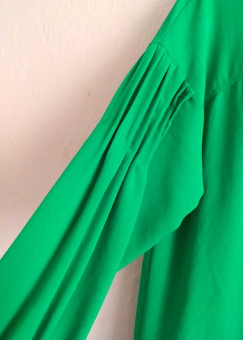 Yeşil Pilili Uzun Kollu Gömlek - Görsel 6