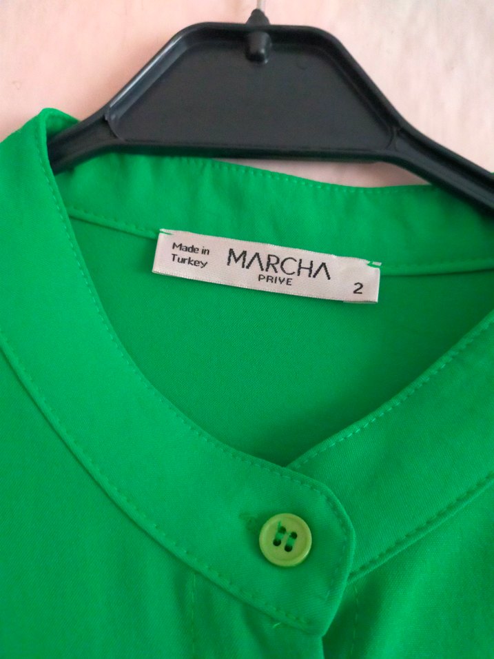 Yeşil Pilili Uzun Kollu Gömlek - Görsel 4