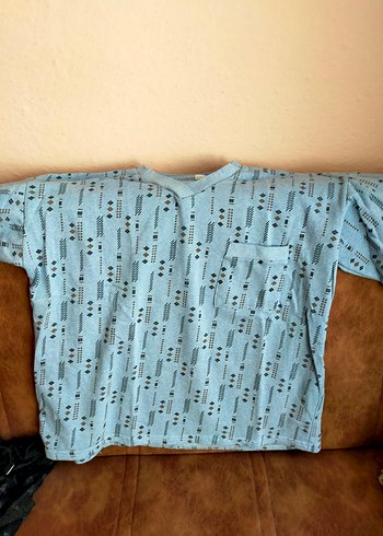 Erkek Kısa Kollu V Yakalı Desenli Pijama Takımı - Görsel 7