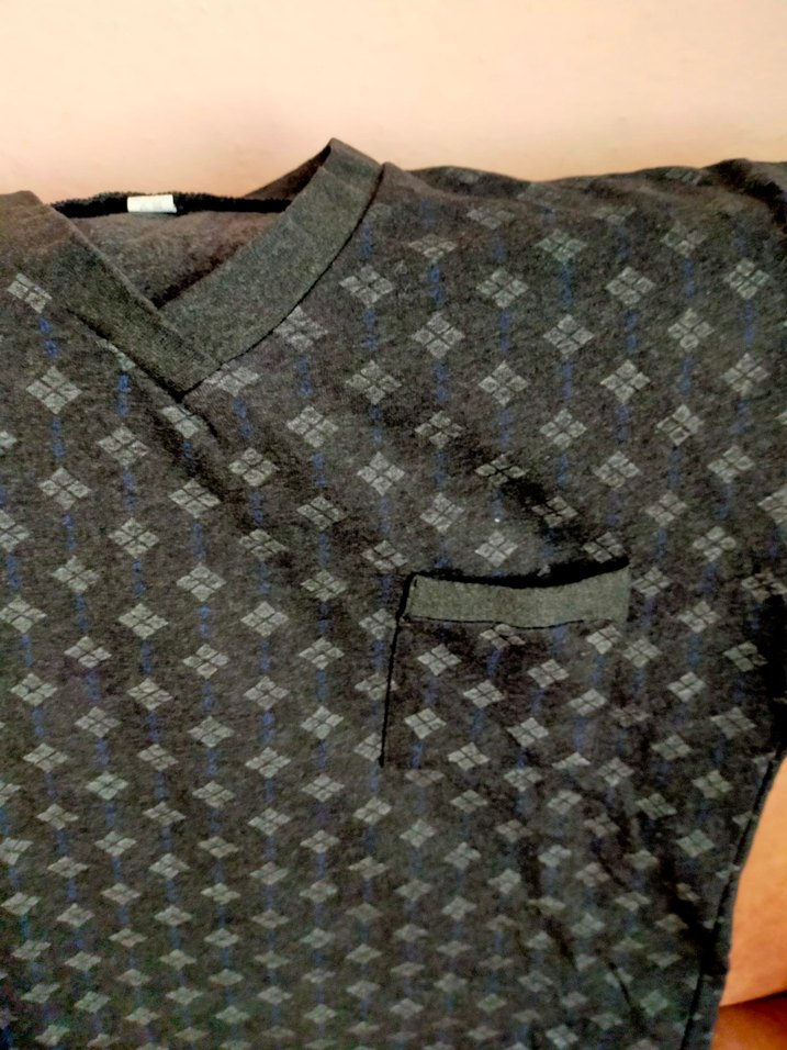 Erkek Kısa Kollu V Yakalı Desenli Pijama Takımı - Görsel 5