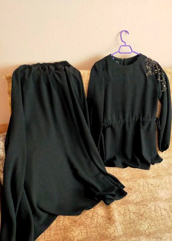 Payet İşlemeli Siyah Hamile Bluzu, Uzun Kollu - Görsel 5