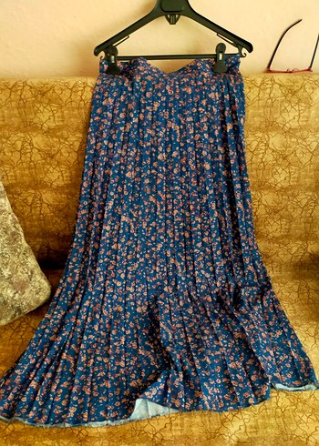 Bohem Stil Pileli Uzun Kadın Etek - Görsel 3