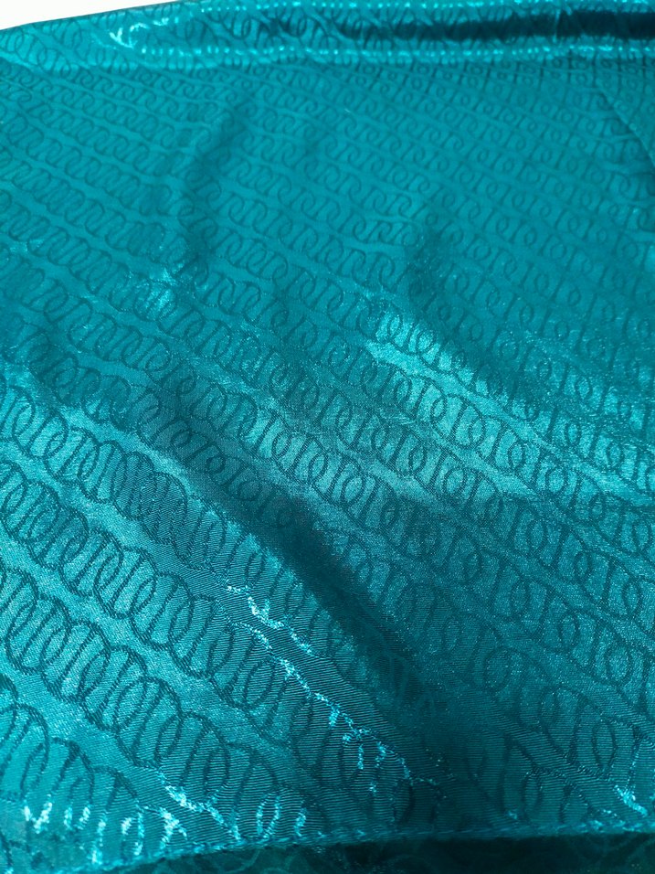 Zincir Detaylı Parlak Turkuaz Kadın Şal - Görsel 5