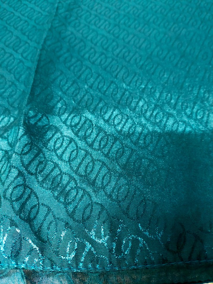 Zincir Detaylı Parlak Turkuaz Kadın Şal - Görsel 3