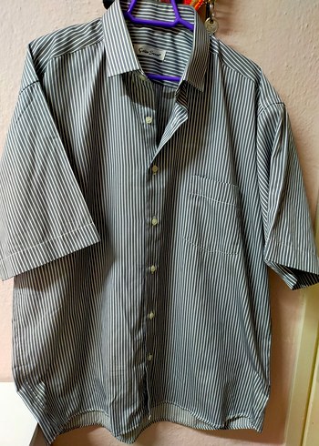 Düğmeli Kısa Kollu Erkek Gömlek - Görsel 8