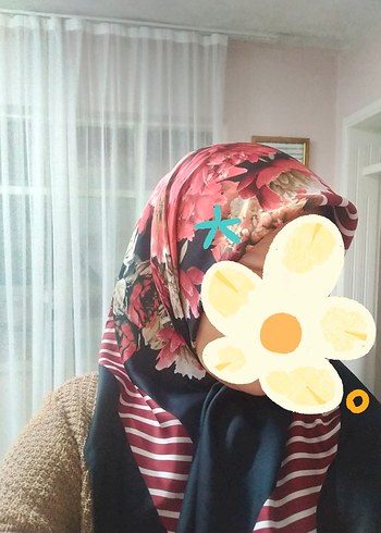Çiçek Desenli Çok Renkli Kadın Fular - Görsel 9