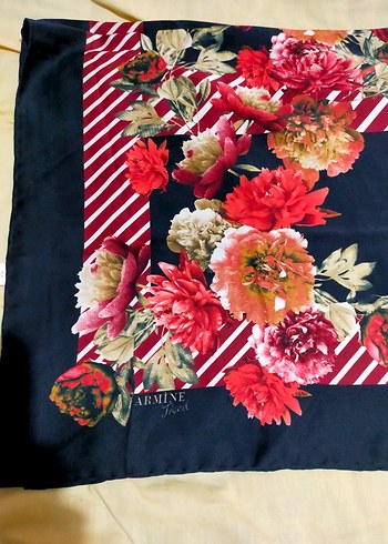 Çiçek Desenli Çok Renkli Kadın Fular - Görsel 8