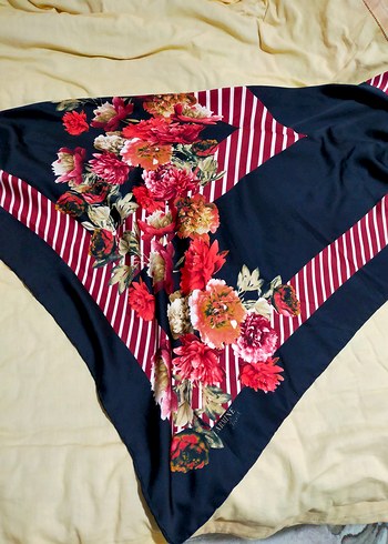 Çiçek Desenli Çok Renkli Kadın Fular - Görsel 6