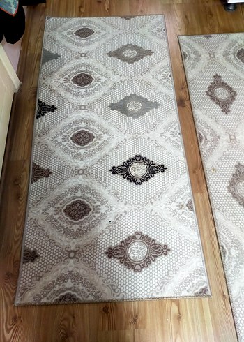 Bej ve Gri Desenli Yılan Derisi Halı kaymaz taban halifileks