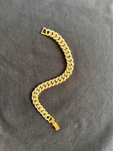 gold taşlı bileklik
