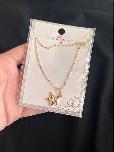 gold yıldızlı kolye