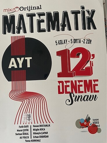 Mikroorijinal Ayt mat deneme