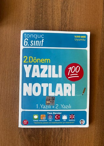 Tonguç 6. Sınıf 2. Dönem Yazılı Notları Kitabı hepsi