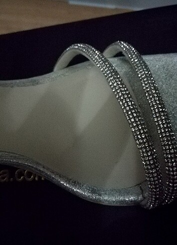 Diğer İnna Gümüş taşlı topuklu ayakkabı