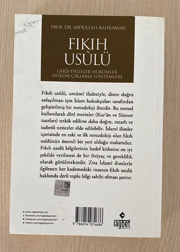 Fıkıh Usulü - Prof. Dr. Abdullah Kahraman
