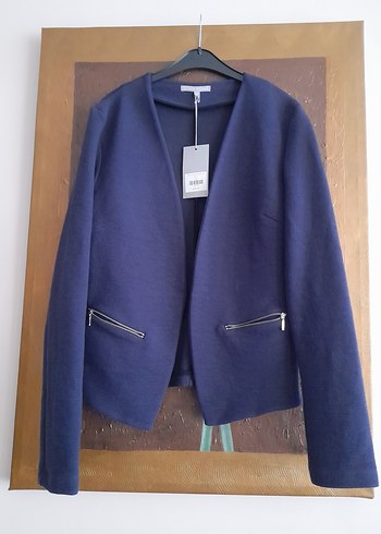 34 Beden lacivert Renk OLIVER BONAS Fermuarlı Blazer Ceket