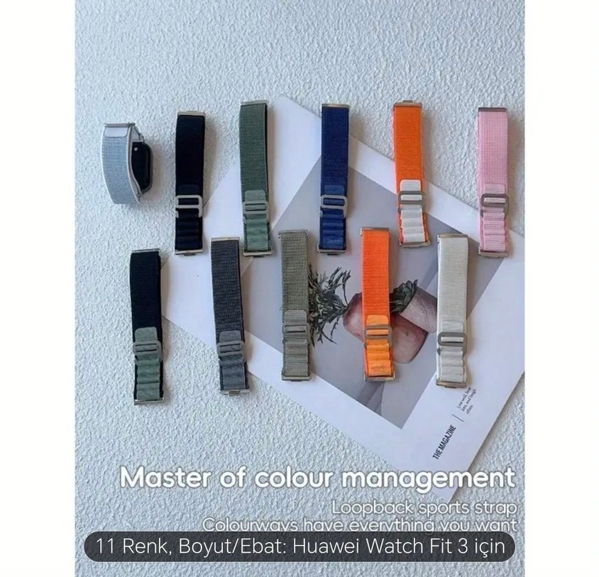 Huawei Watch Fit 3 Uyumlu Renkli Spor Saat Kayışları - Görsel 2