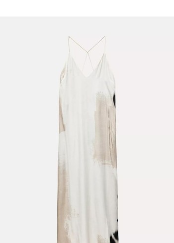 Saten zara elbise - Görsel 5