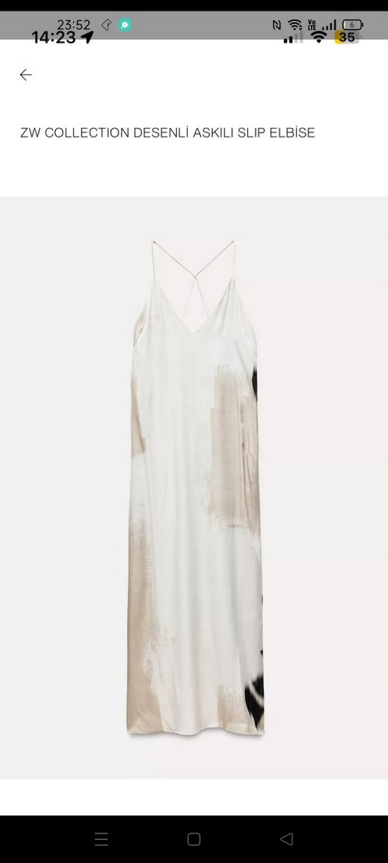 Saten zara elbise - Görsel 5