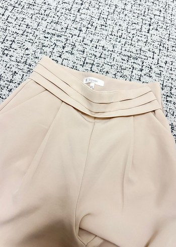 Bej Kadın Uzun Kumaş Pantolon - Görsel 4