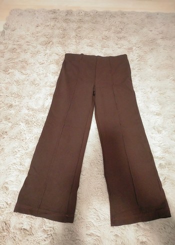 Kadın Kahverengi Rahat Kesim Midi Pantolon - Görsel 2