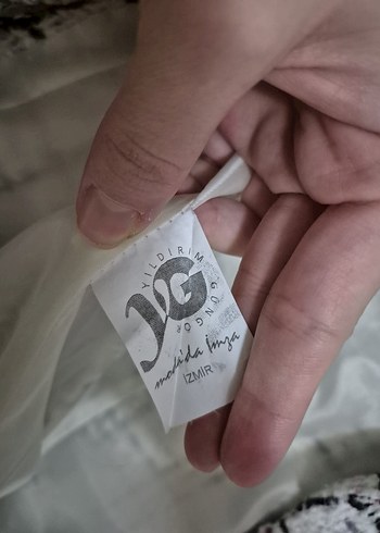 Düğmeli Ekose Desenli Beyaz Kadın Blazer - Görsel 6