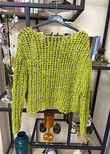 Yeşil Örgü Kadın Hırka zara - Görsel 5