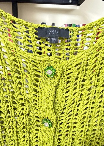 Yeşil Örgü Kadın Hırka zara - Görsel 4