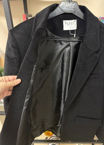 Kürk Detaylı Siyah kürk Blazer - Görsel 6