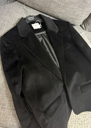 Kürk Detaylı Siyah kürk Blazer - Görsel 8