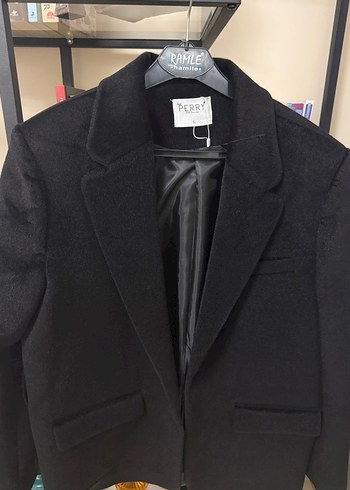 Kürk Detaylı Siyah kürk Blazer - Görsel 4