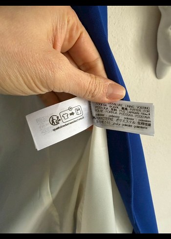 Düğmeli Mavi Kadın Blazer Ceket - Görsel 3