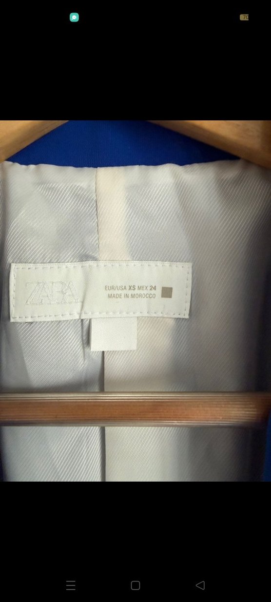 Düğmeli Mavi Kadın Blazer Ceket - Görsel 4