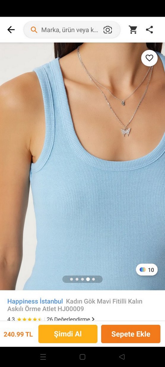 Mavi V Yaka Düz Kesim Denim Yelek - Görsel 3