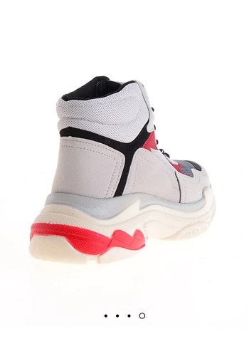 Gri Yılan Desenli Dolgu Topuklu Spor Ayakkabı - Görsel 10