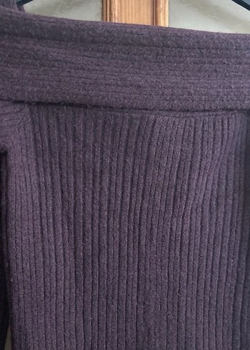 Mor Triko Boğazlı Kadın Kazak - Görsel 3